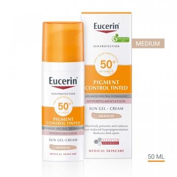 ЕУЦЕРИН СЪН ПИГМЕНТ КОНТРОЛ Слънцезащитен флуид SPF50+ тъмен цвят 50 мл.
